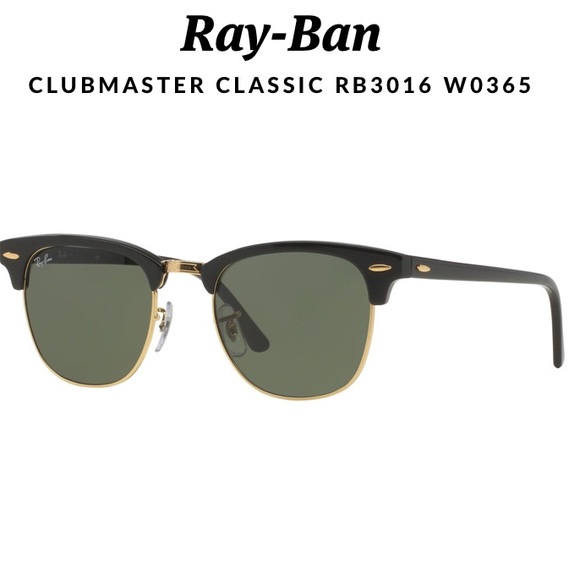 Black Ray Ban Clubmaster Classic Sunglasses - Picture 7 of 9